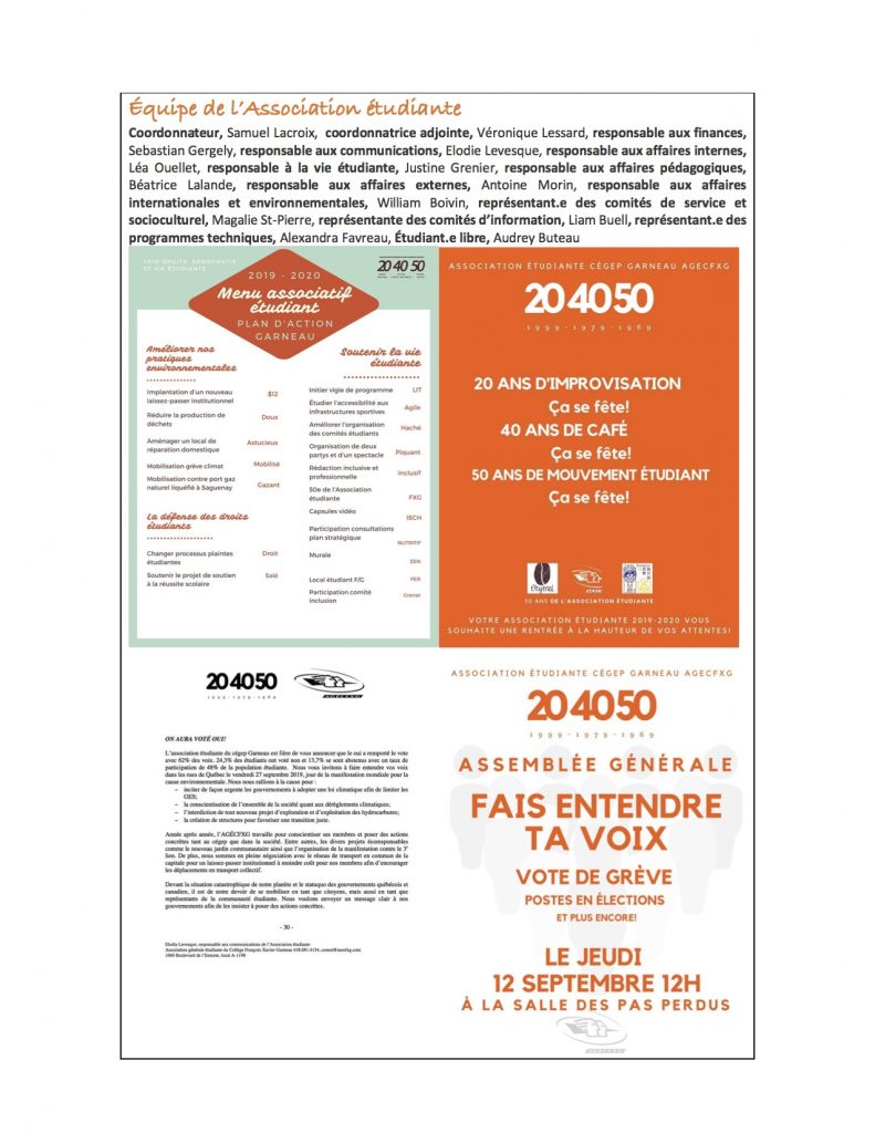 Bilan automne 2019 2